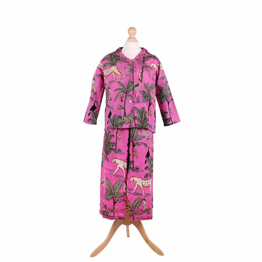 Jungle Design Pink Children's Pyjamas 6 to 7 years old,8 to 9 years old,4 to 5 years old