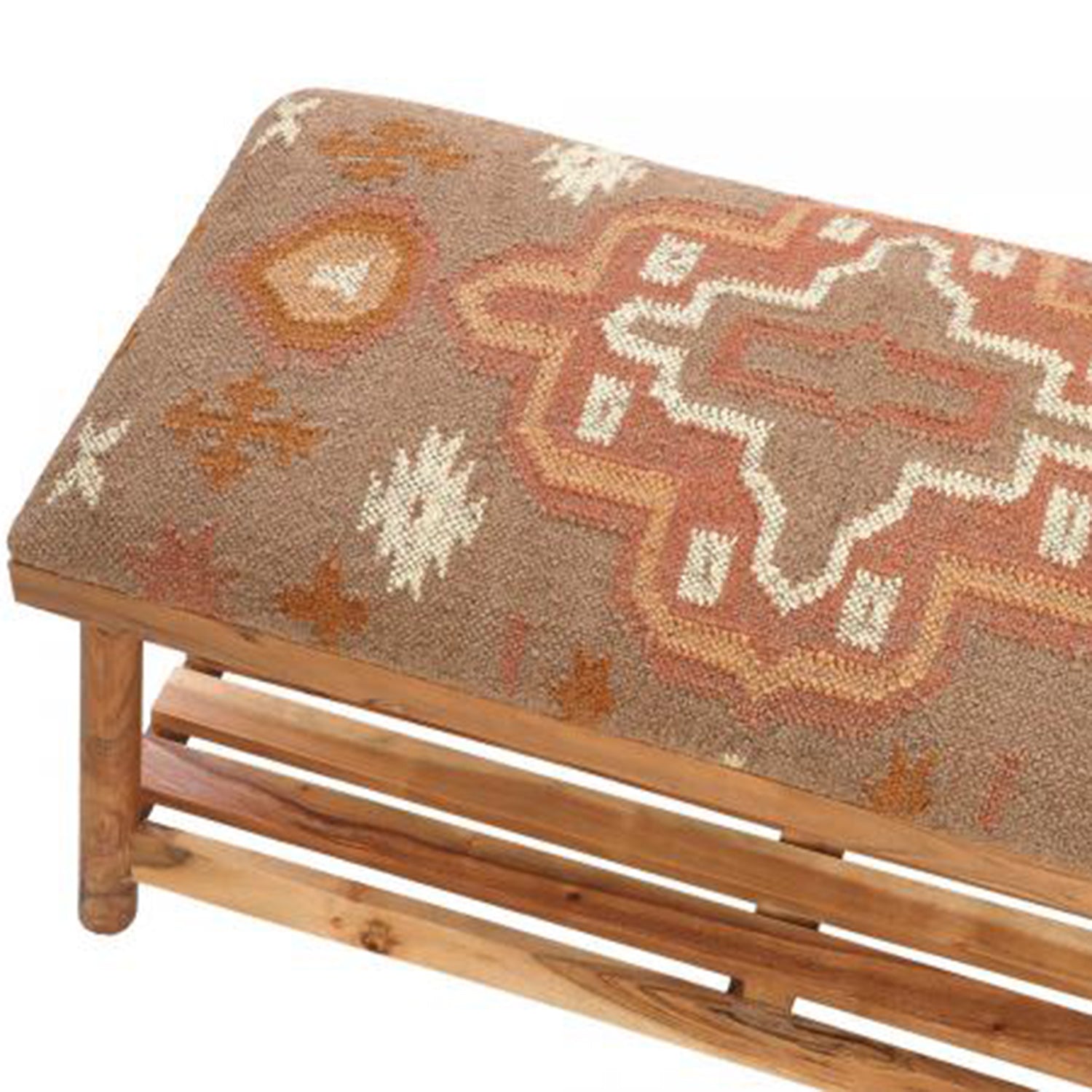 Kilim Terracotta Bench