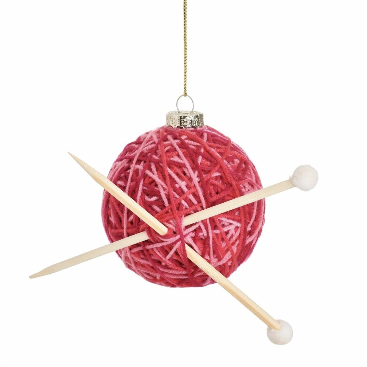 Knitting Ball Shaped Bauble