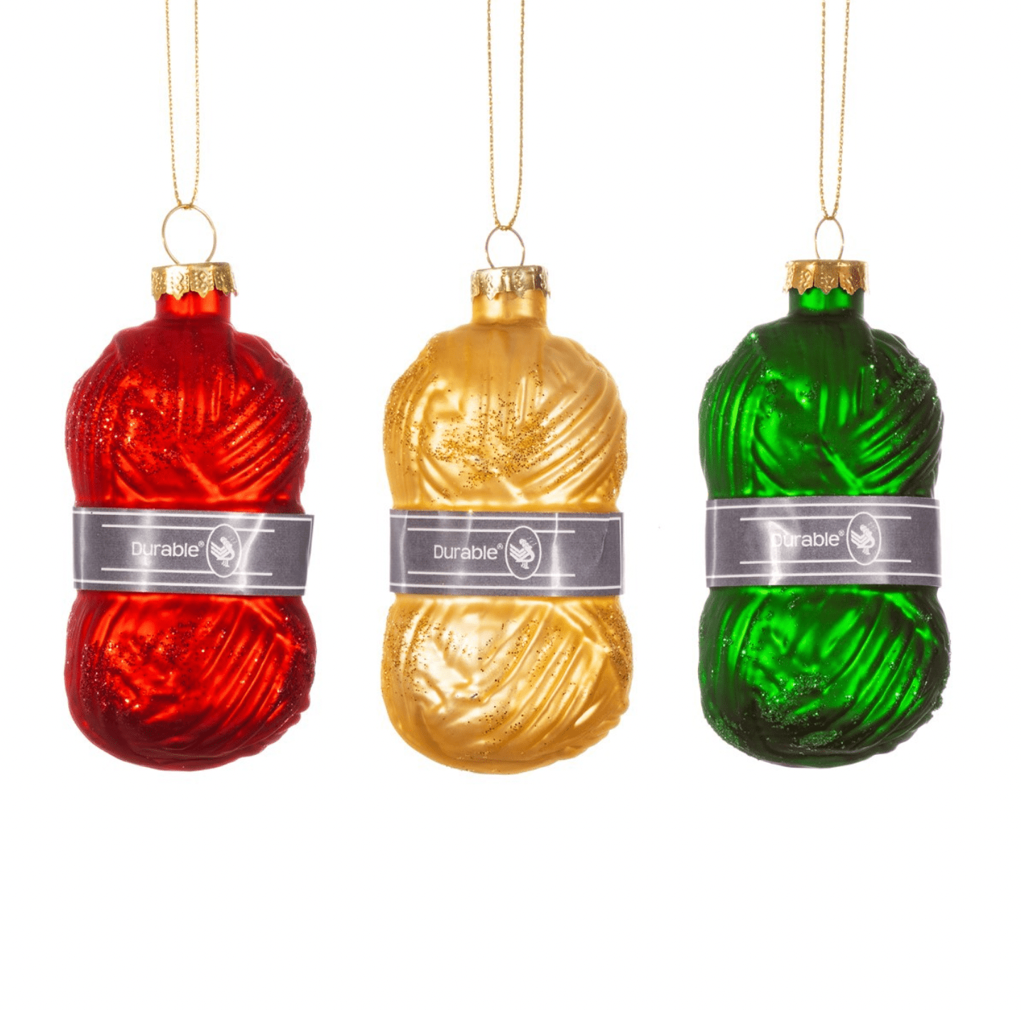 Knitting Wool Shaped Bauble, assorted colours