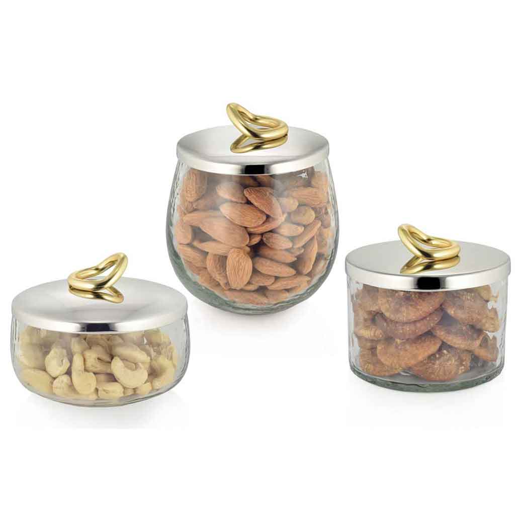 Large Glass Hoop Jar