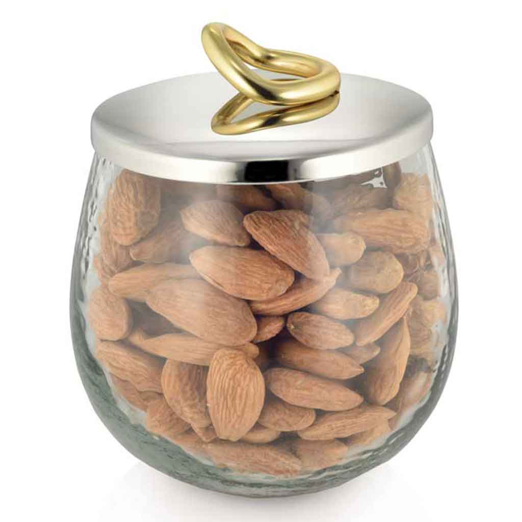 Large Glass Hoop Jar