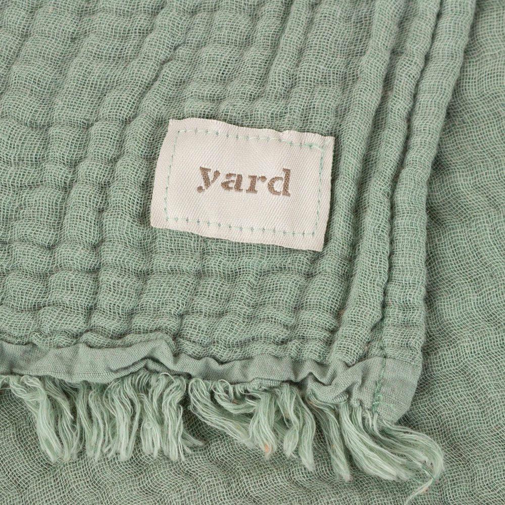 Large Lark Crinkle Cotton Throw, Eucalyptus