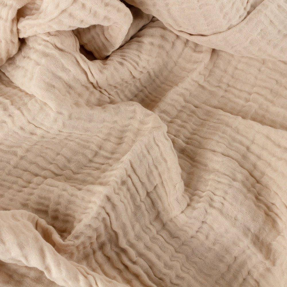 Large Lark Crinkle Cotton Throw, Natural