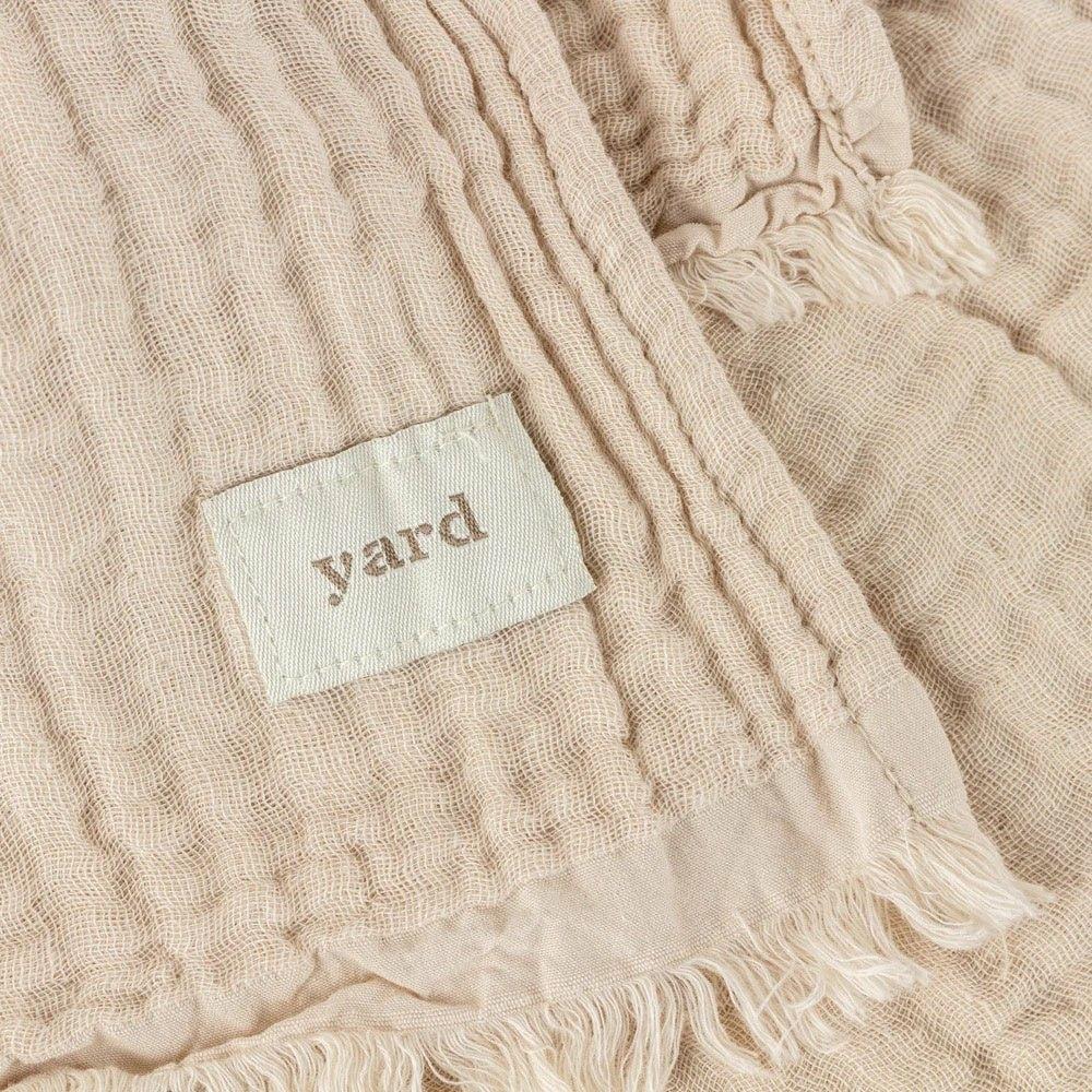 Large Lark Crinkle Cotton Throw, Natural