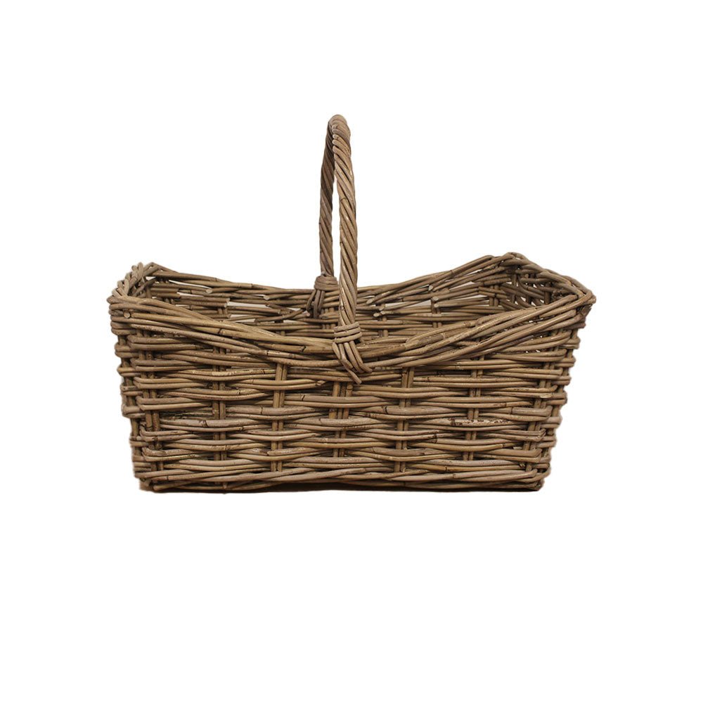 Large Rattan Shopping Basket with Handle