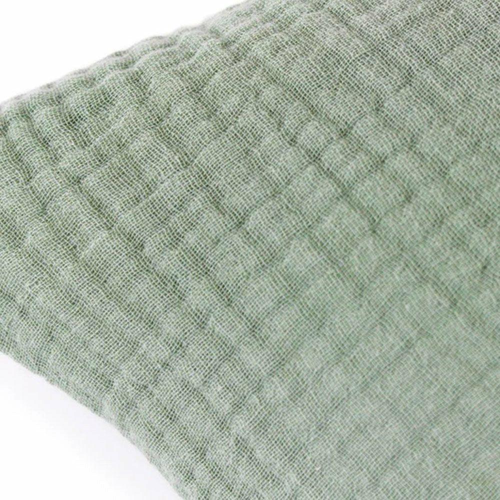 Lark Crinkle Cotton Cushion, Eucalyptus