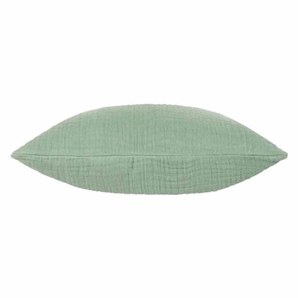 Lark Crinkle Cotton Cushion, Eucalyptus