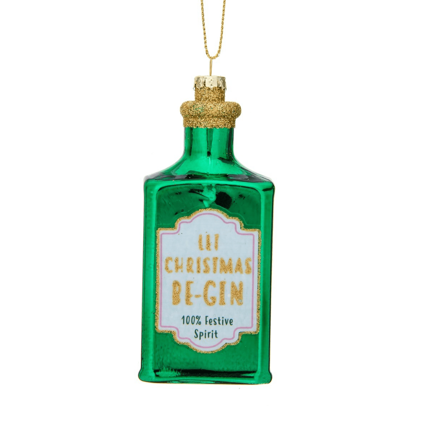 Let Christmas Be-Gin Shaped Bauble