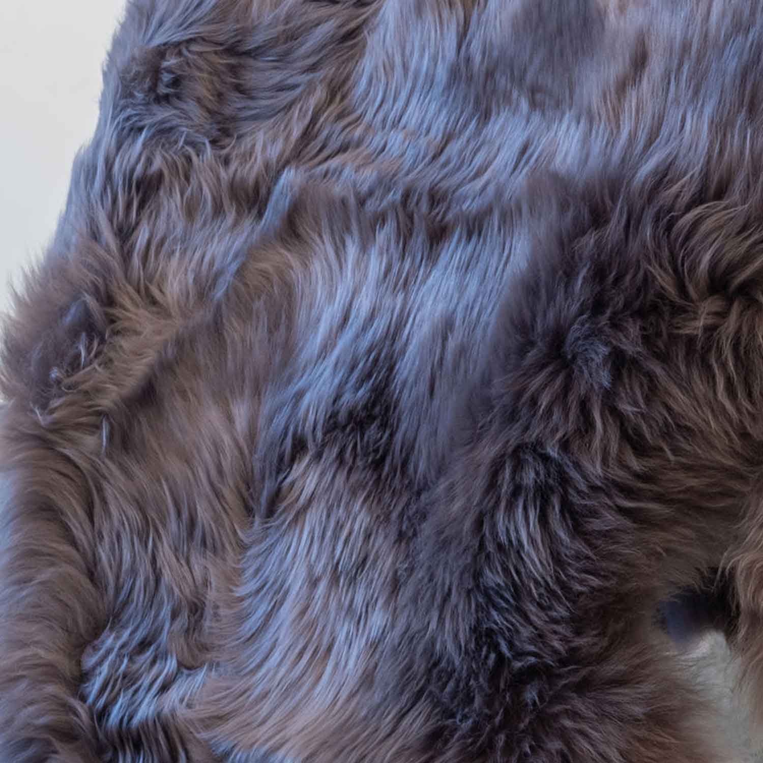 Long Wool Sheepskin Rug, Mink