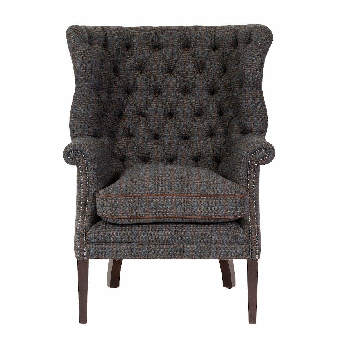 Mackenzie Harris Tweed Chair Cerulean Highland Herringbone,Loden Herringbone,Basalt Herringbone,Willow Herringbone Furn,Peat Herringbone,Winter Check