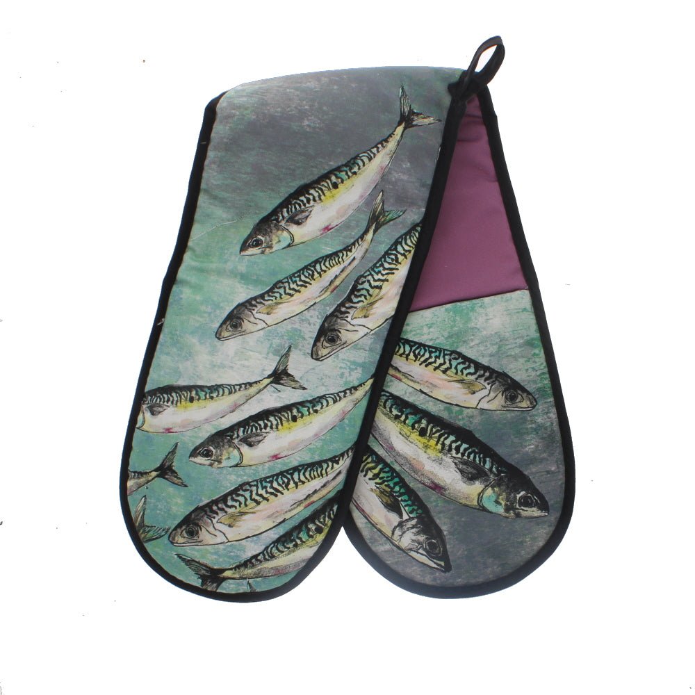 Mackerel Shoal Double Oven Glove