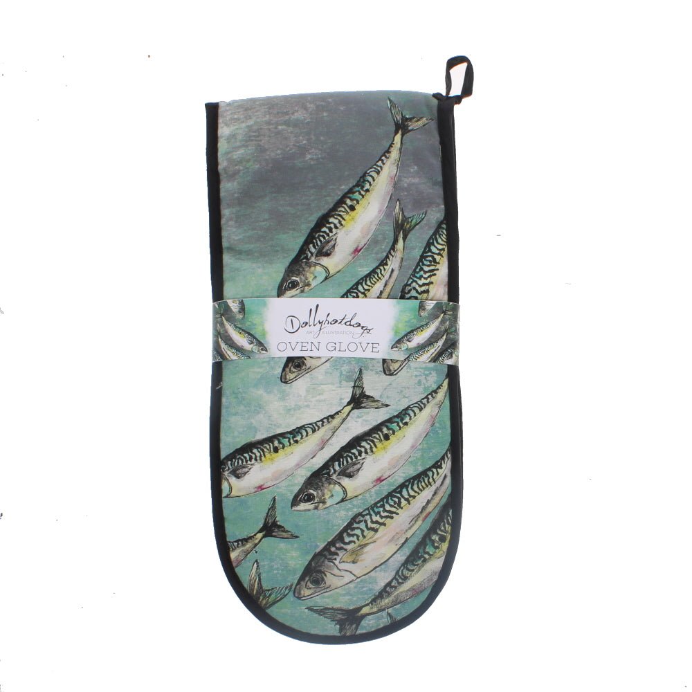 Mackerel Shoal Double Oven Glove