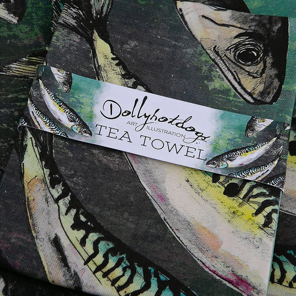 Mackerel Shoal Tea Towel