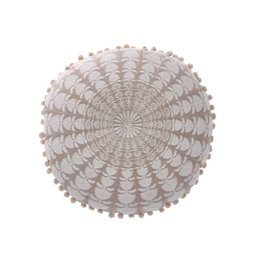 Mandala Cushion Ecru