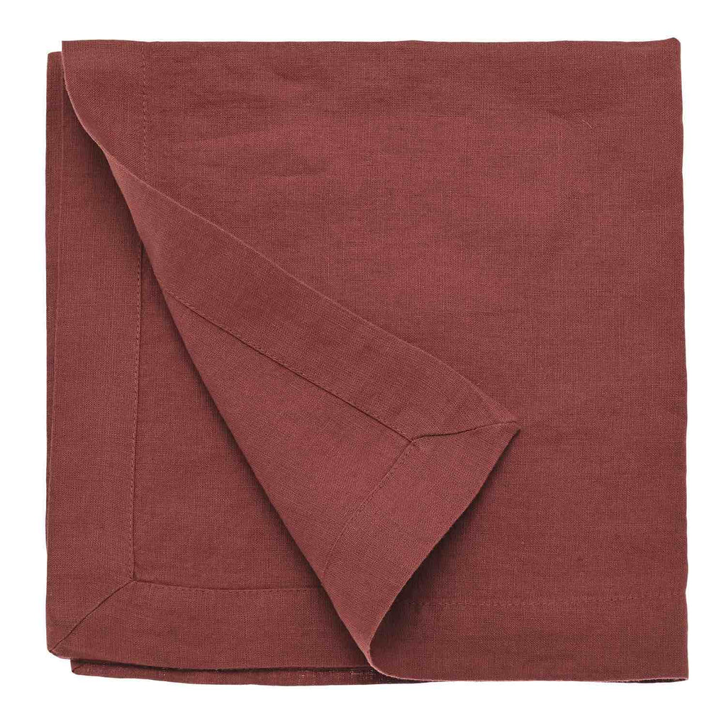 Merlot Red Linen Napkin, Set of Two
