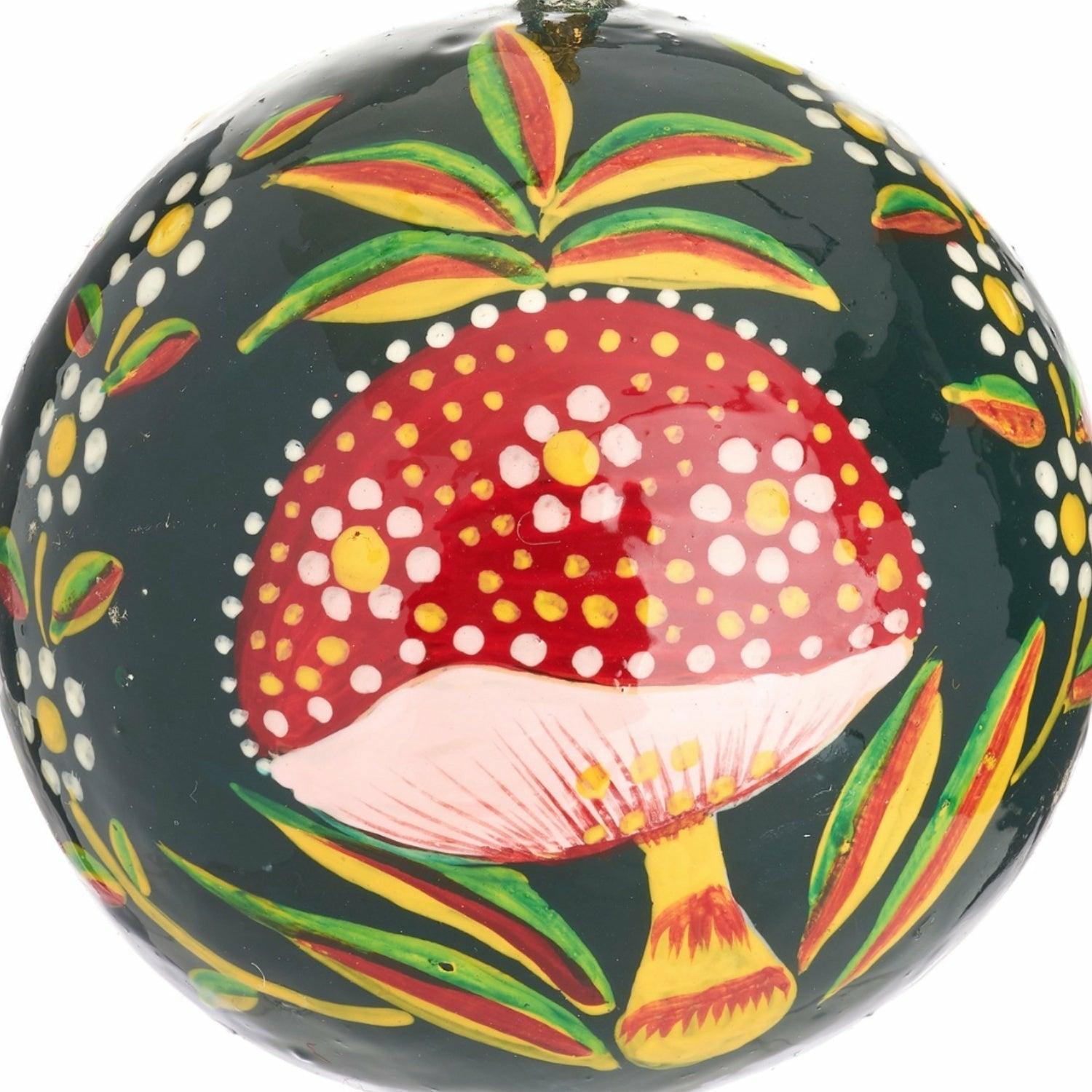 Mushroom Paper Mache Bauble