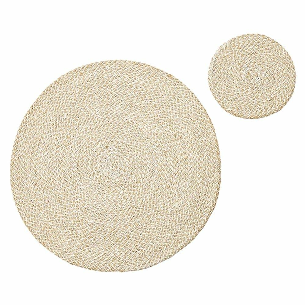 Natural Jute Coasters, Set of 4