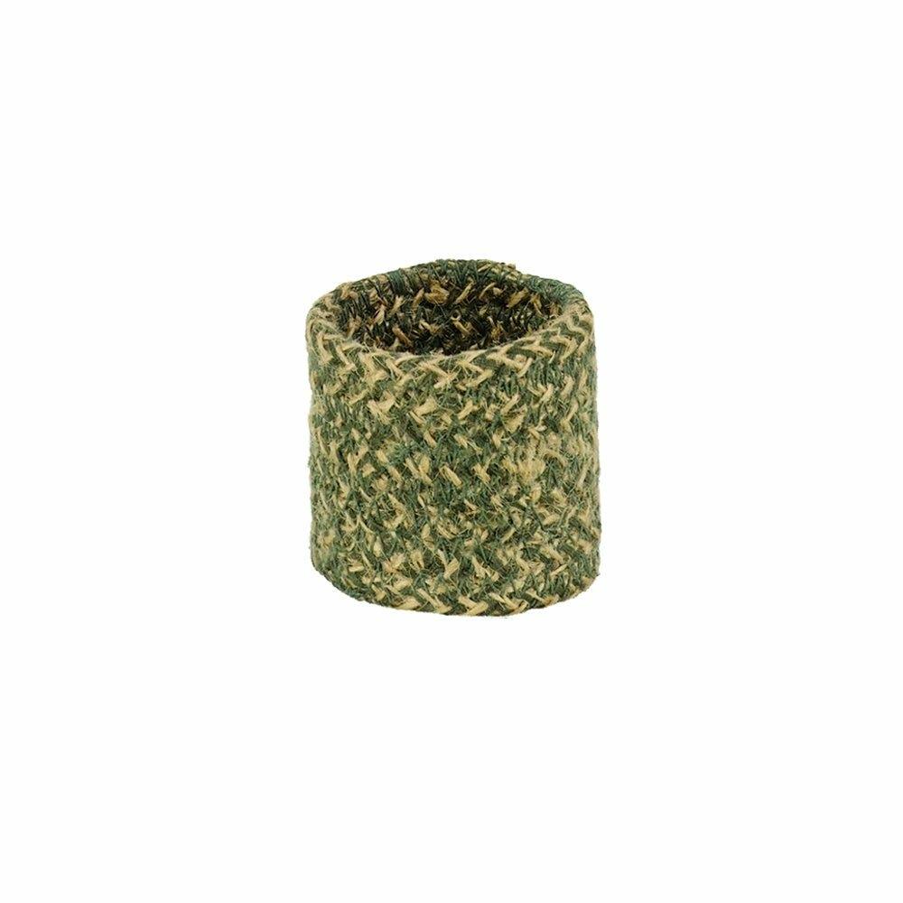 Olive Jute Napkin Holders, Set of 4