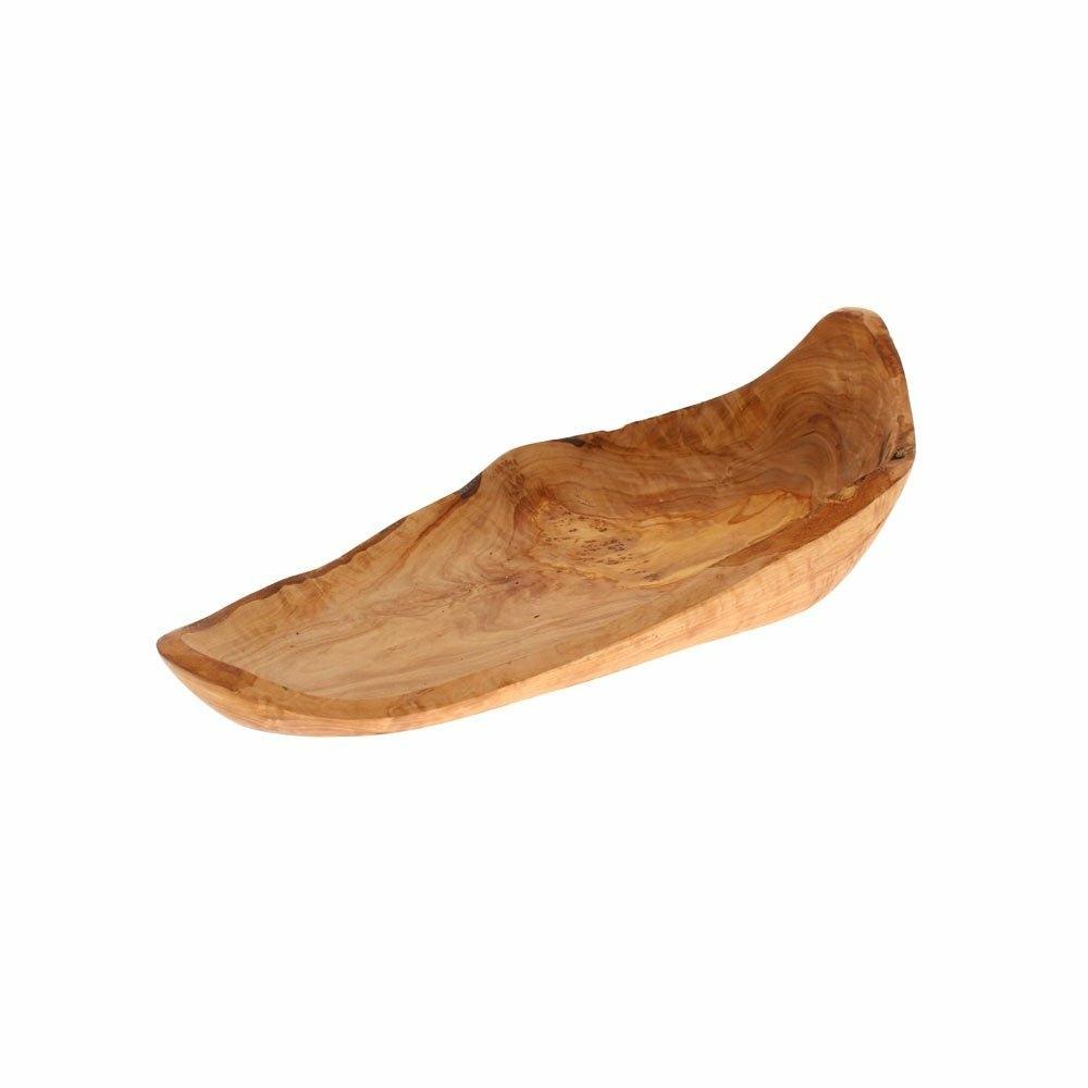 Olive Wood Flat Fruit Basket