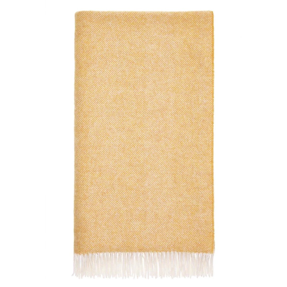 Orange Shetland Herringbone Throw by Bronte