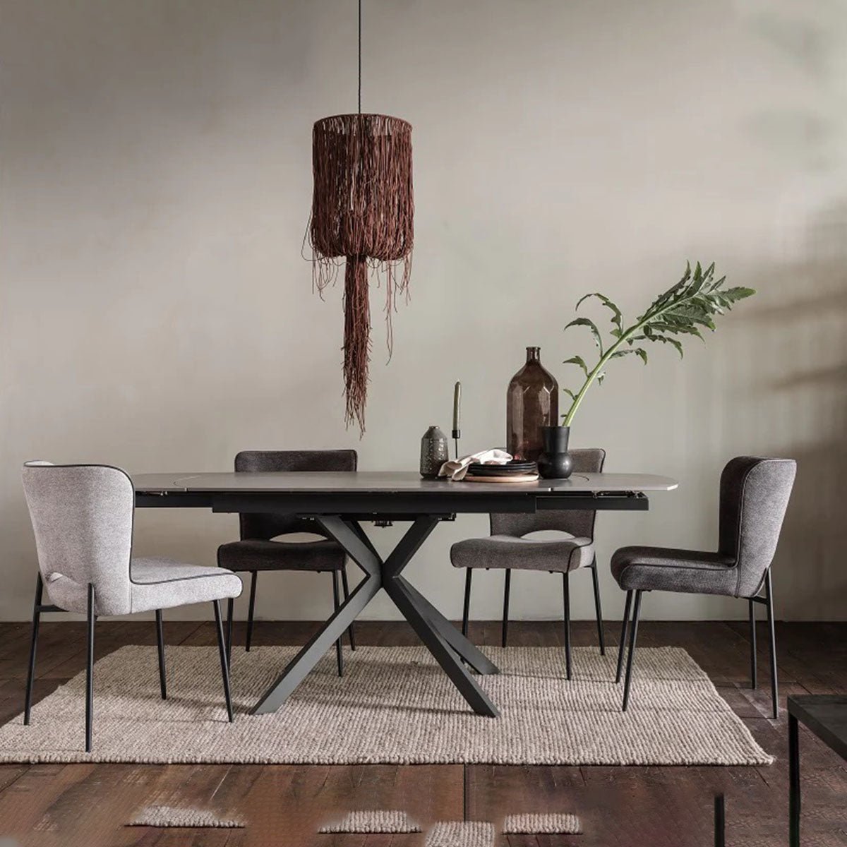 Oslo Sintered Stone Table, Grey