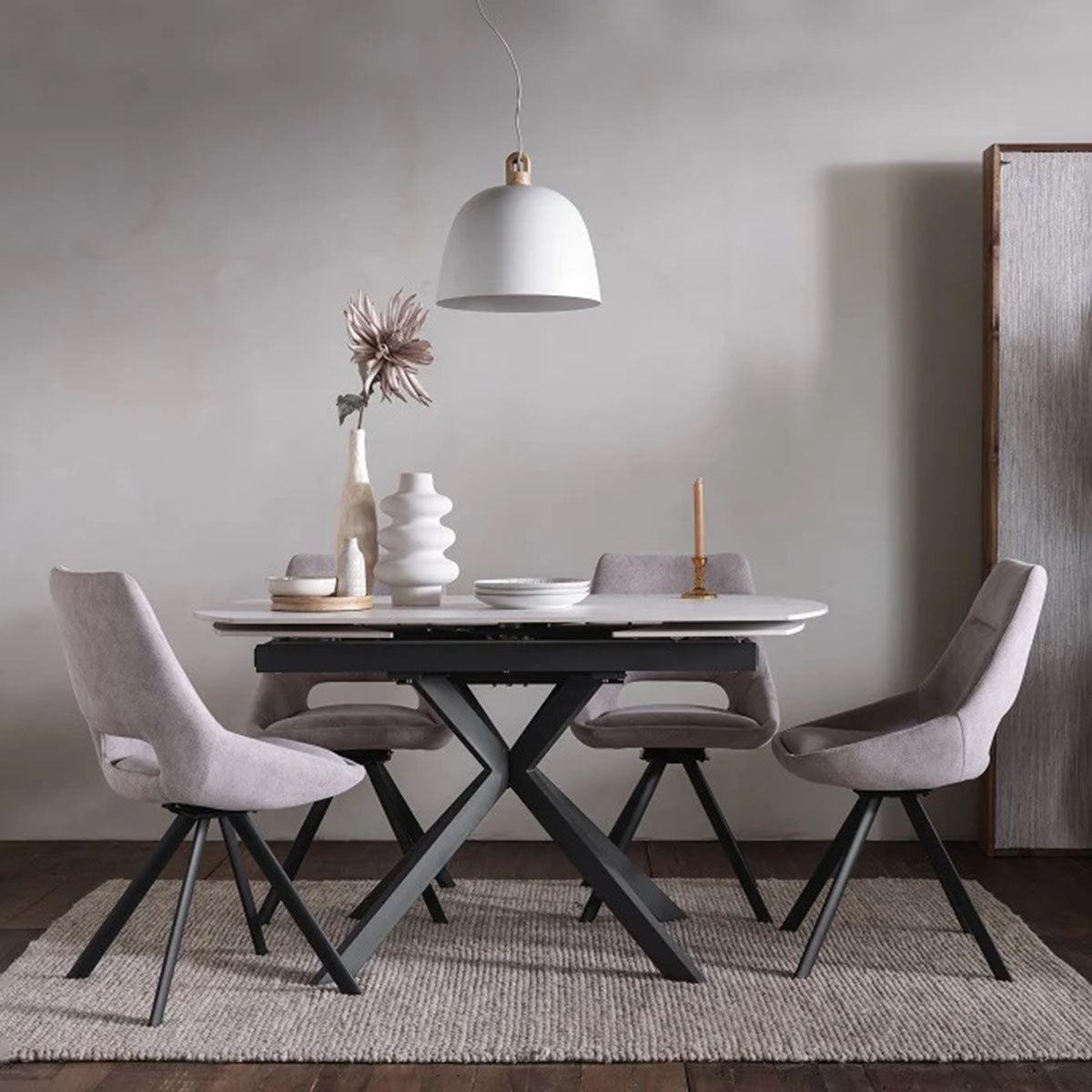 Oslo Sintered Stone Table, White