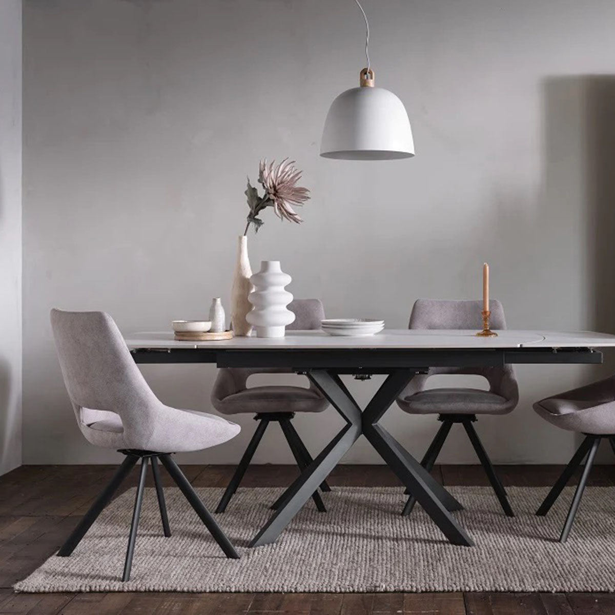 Oslo Sintered Stone Table, White