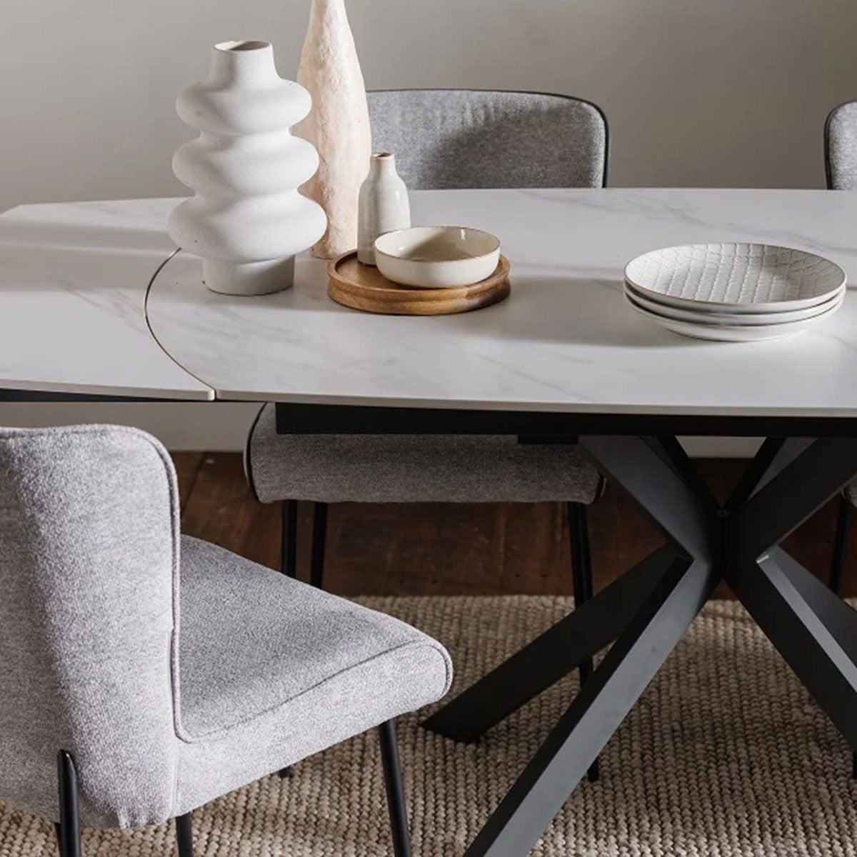 Oslo Sintered Stone Table, White