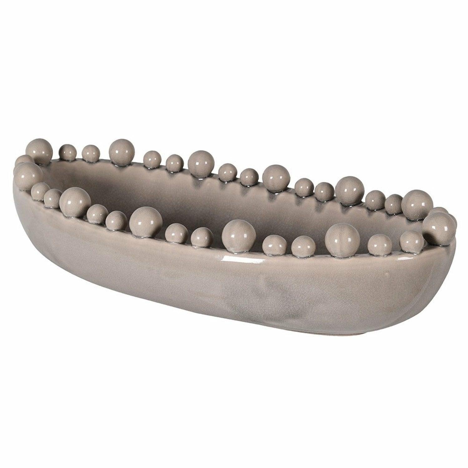 Oval Bobble Bowl, Cream