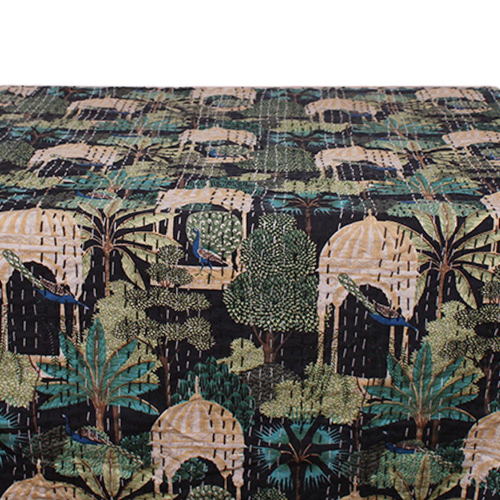 Pagoda Garden Kantha Throw, 150 x 230cm