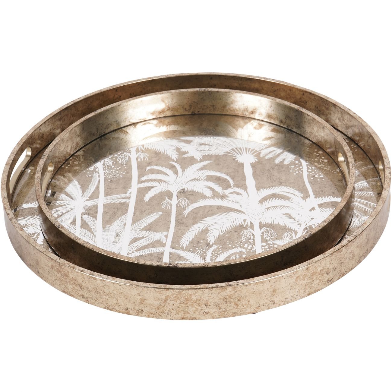 Palm Tree Trays, Set of 2