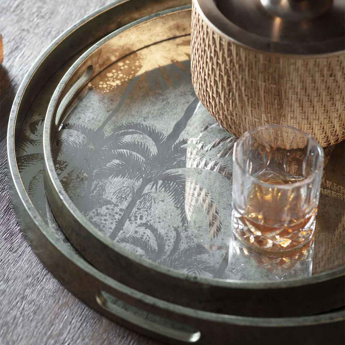 Palm Tree Trays, Set of 2