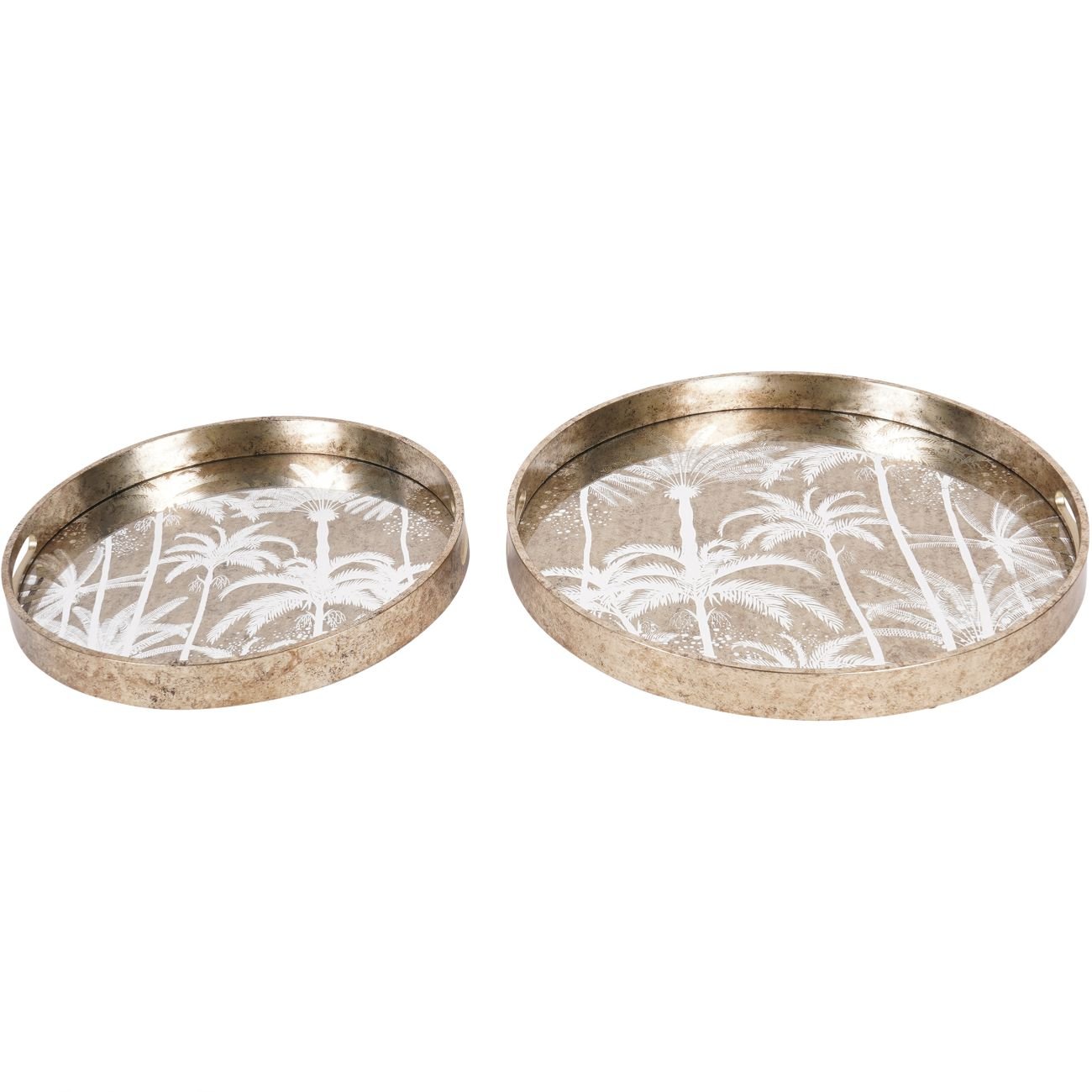Palm Tree Trays, Set of 2