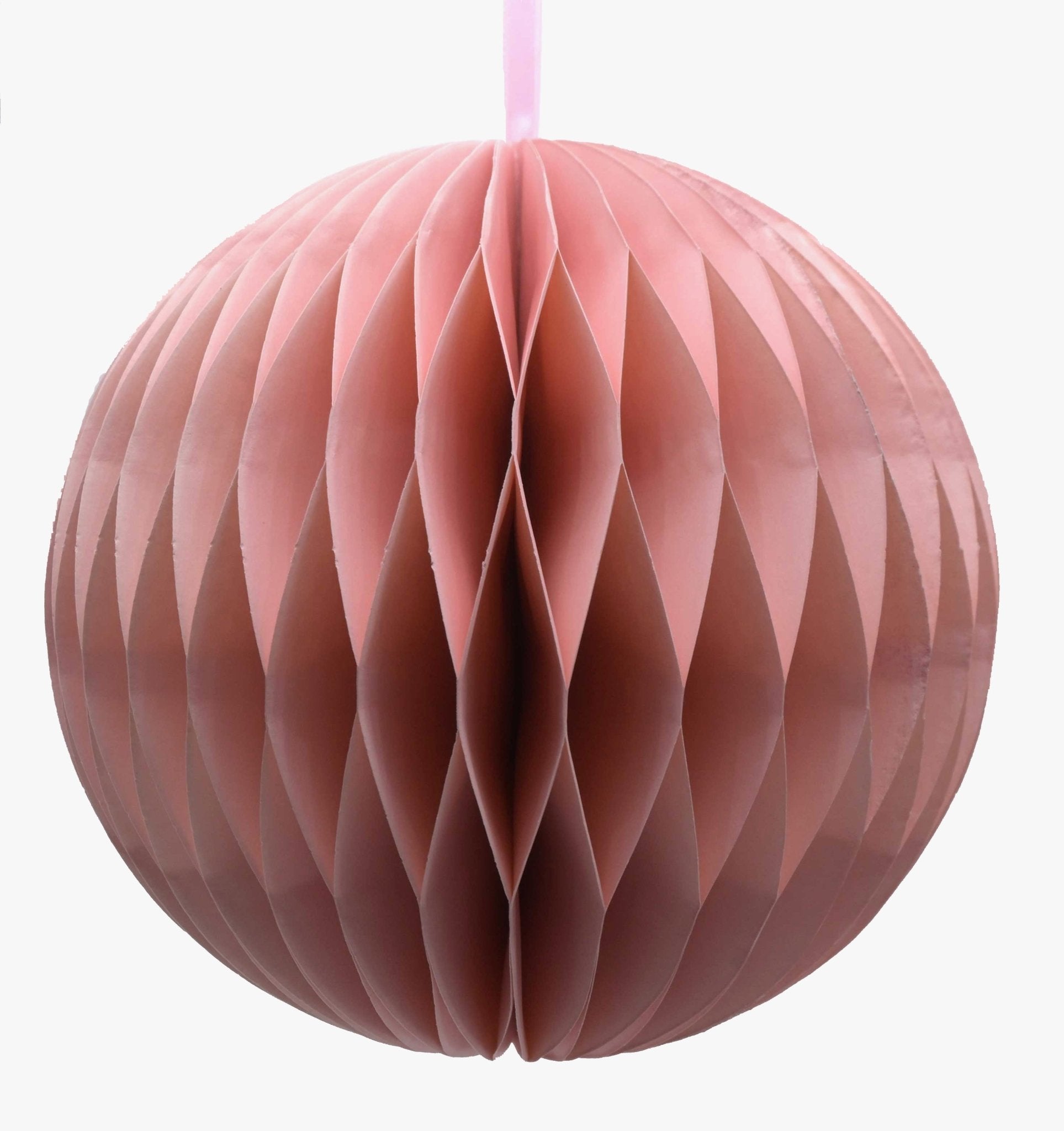 Paper Bauble Decoration, Pale Pink, 10cm
