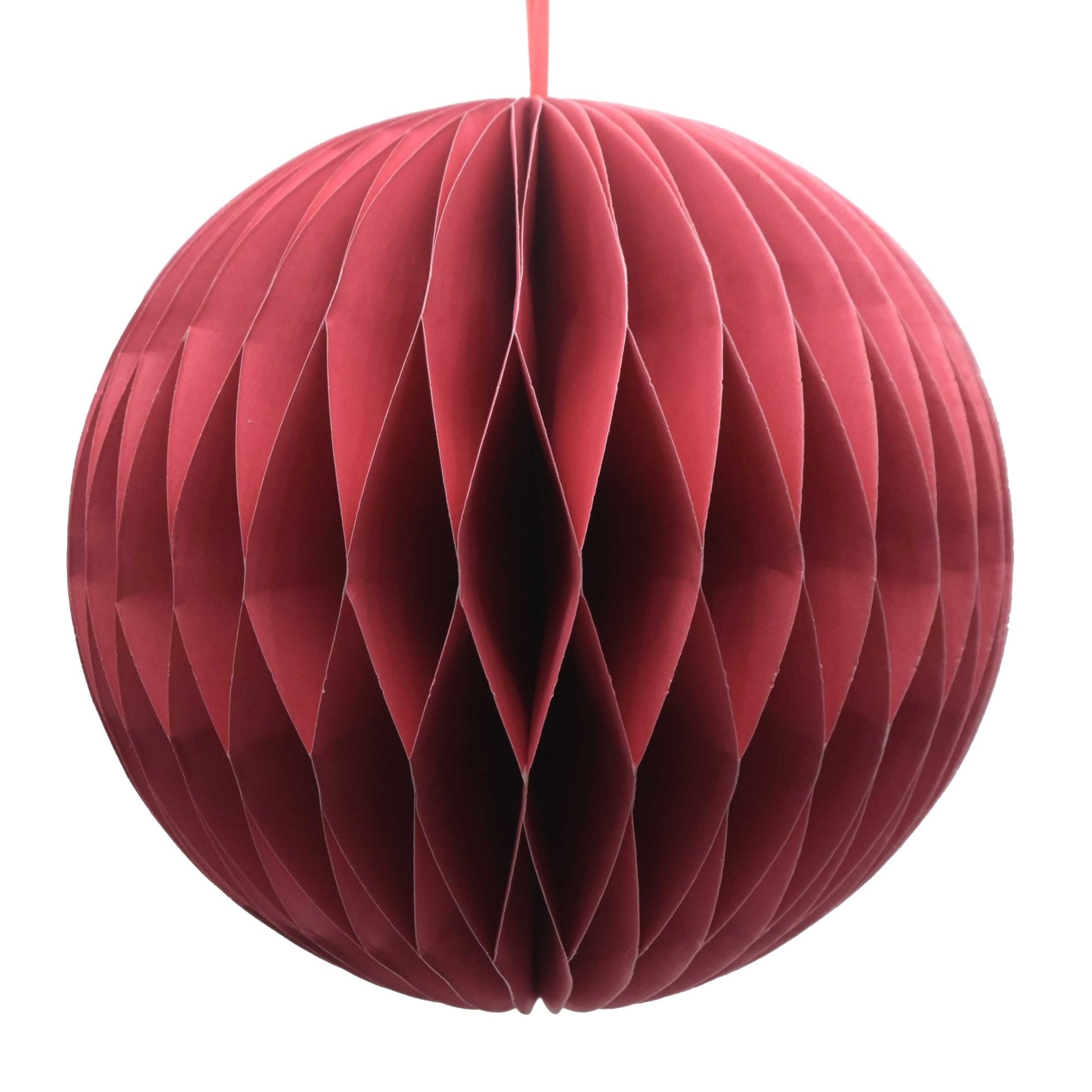 Paper Bauble Decoration, Pink, 10cm