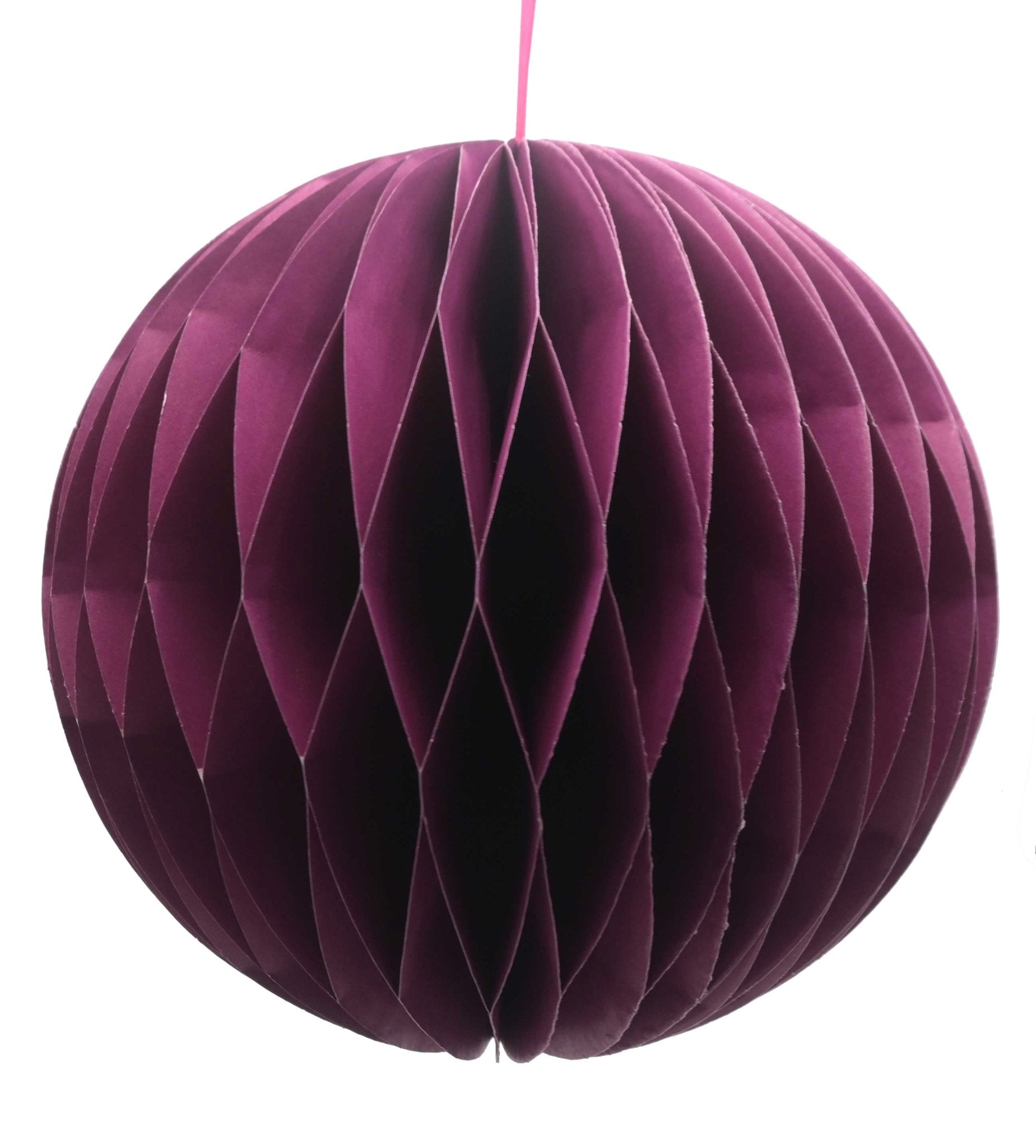 Paper Bauble Decoration, Purple, 20cm