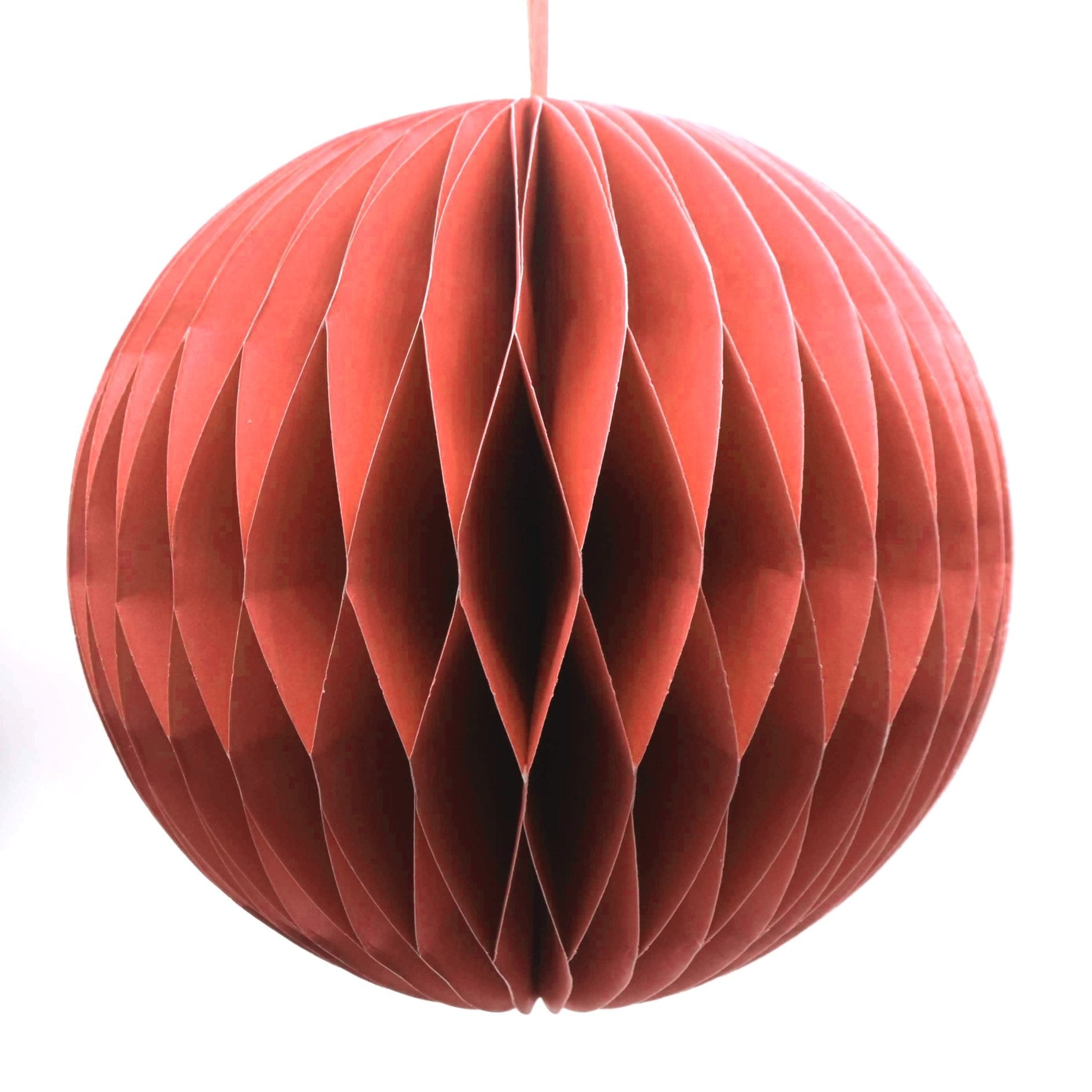 Paper Bauble Decoration, Red, 20cm