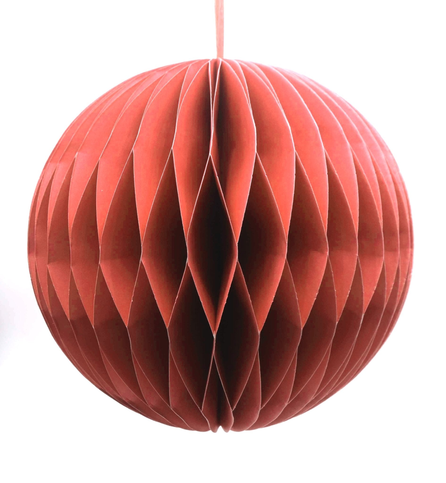 Paper Bauble Decoration, Red, 20cm
