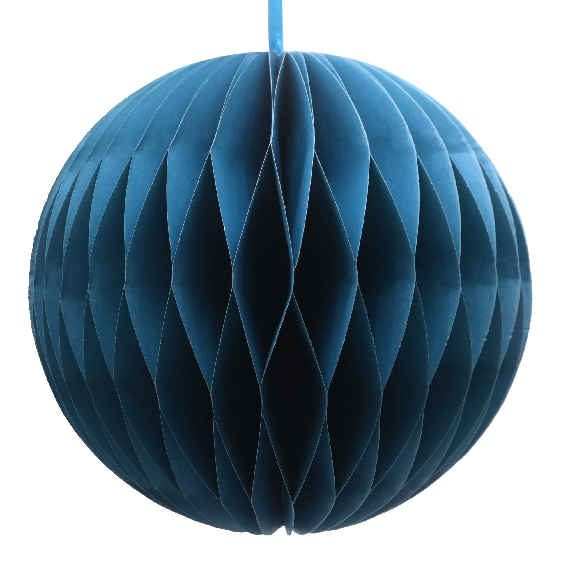 Paper Bauble Decoration, Turquoise, 10cm