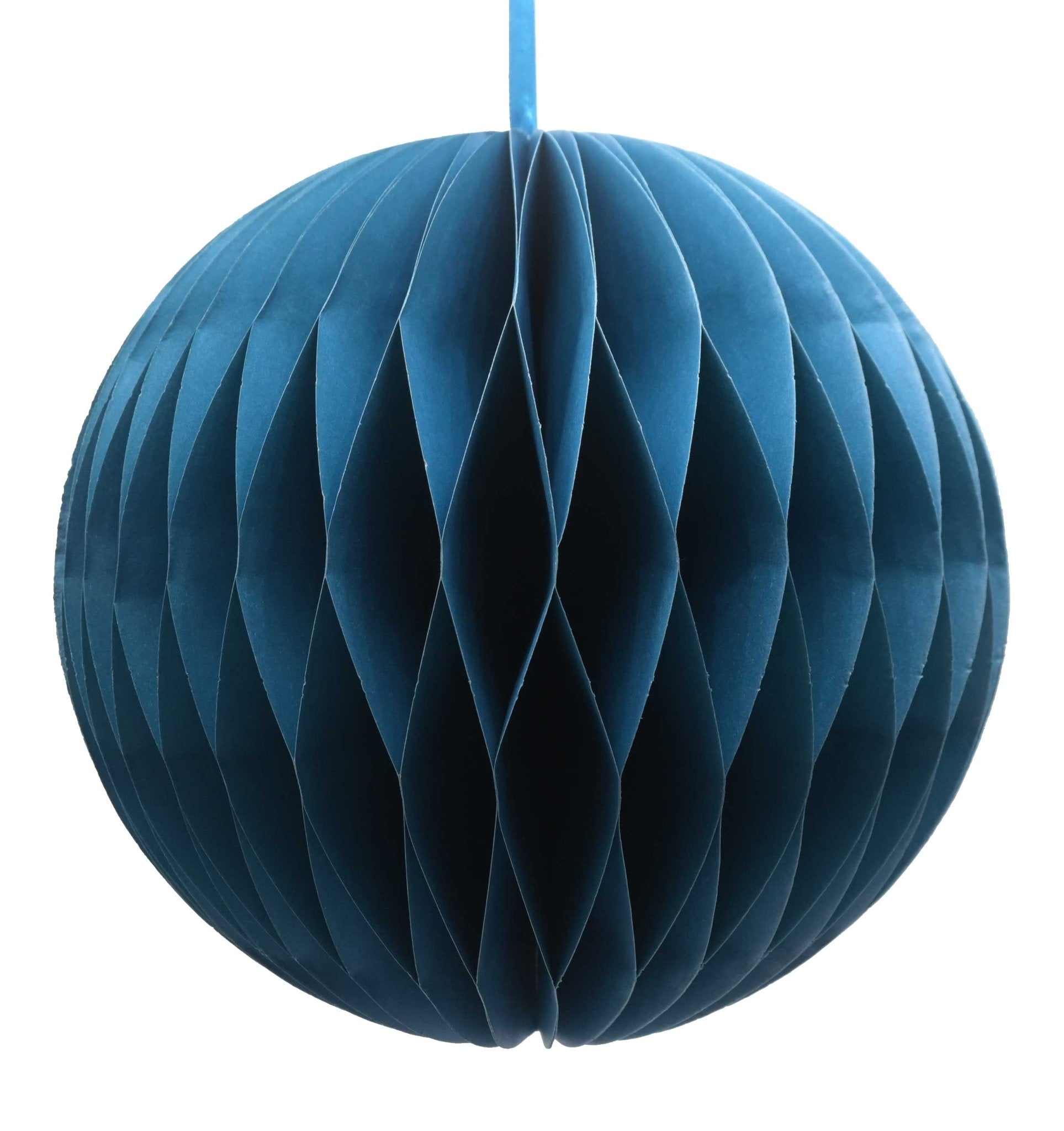 Paper Bauble Decoration, Turquoise, 10cm