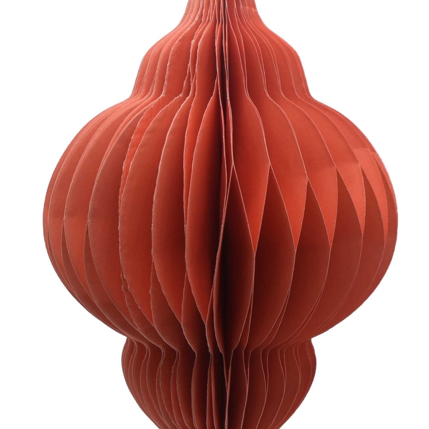 Paper Honeycomb Finial, Orange, 20cm