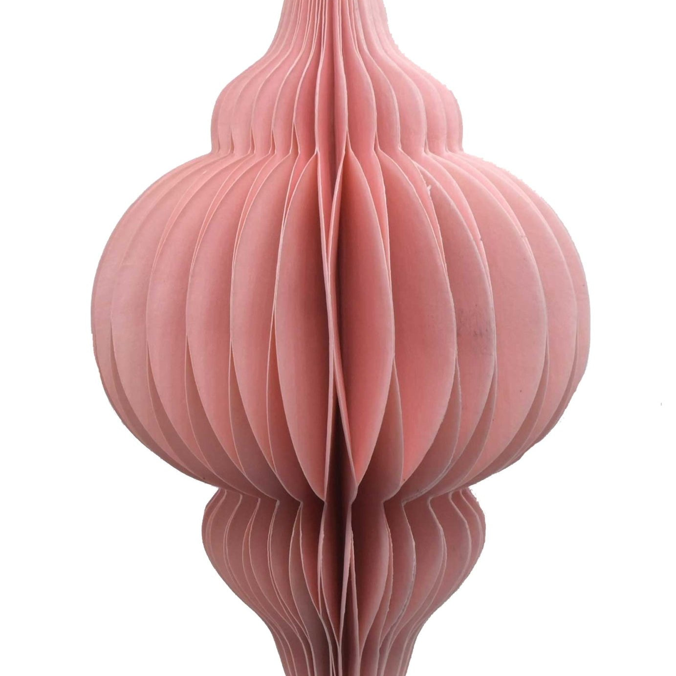 Paper Honeycomb Finial, Pale Pink, 10cm