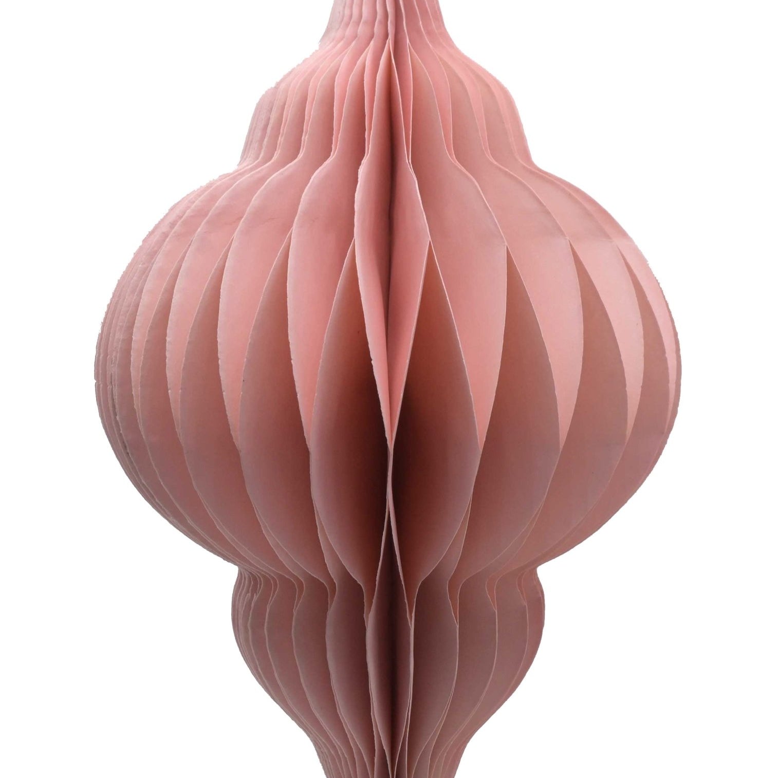 Paper Honeycomb Finial, Pale Pink, 20cm