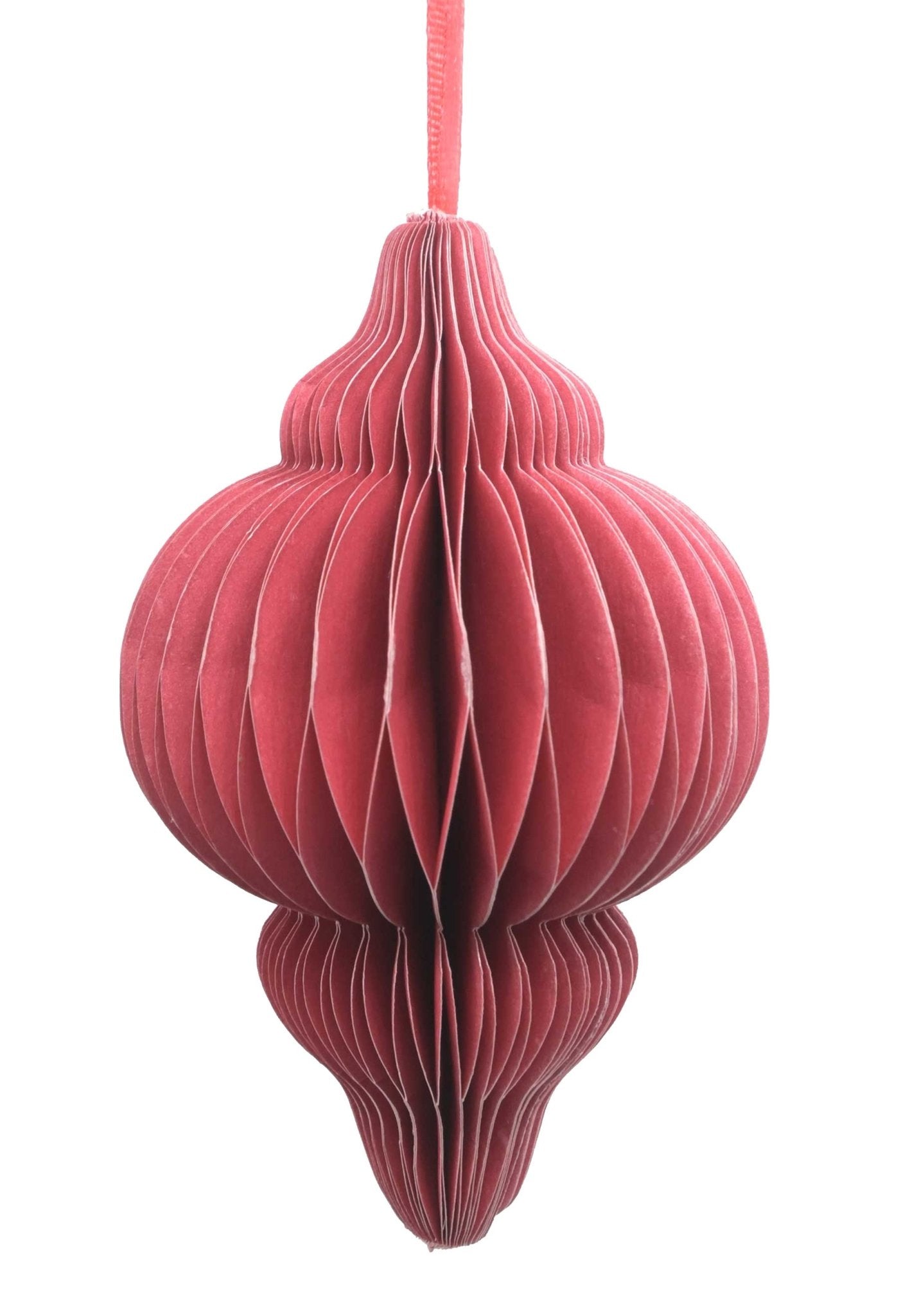 Paper Honeycomb Finial, Pink, 10cm