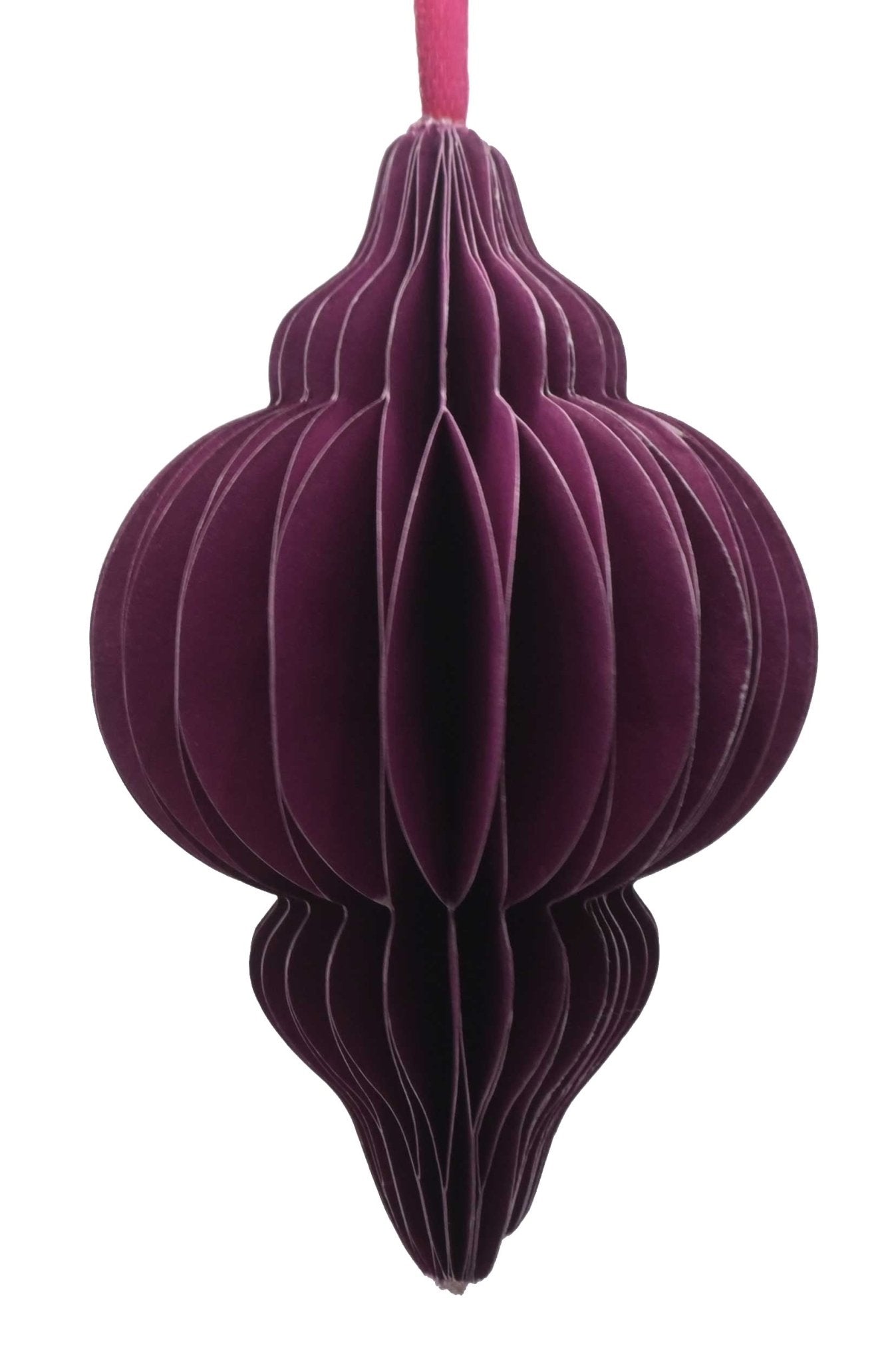 Paper Honeycomb Finial, Purple, 10cm