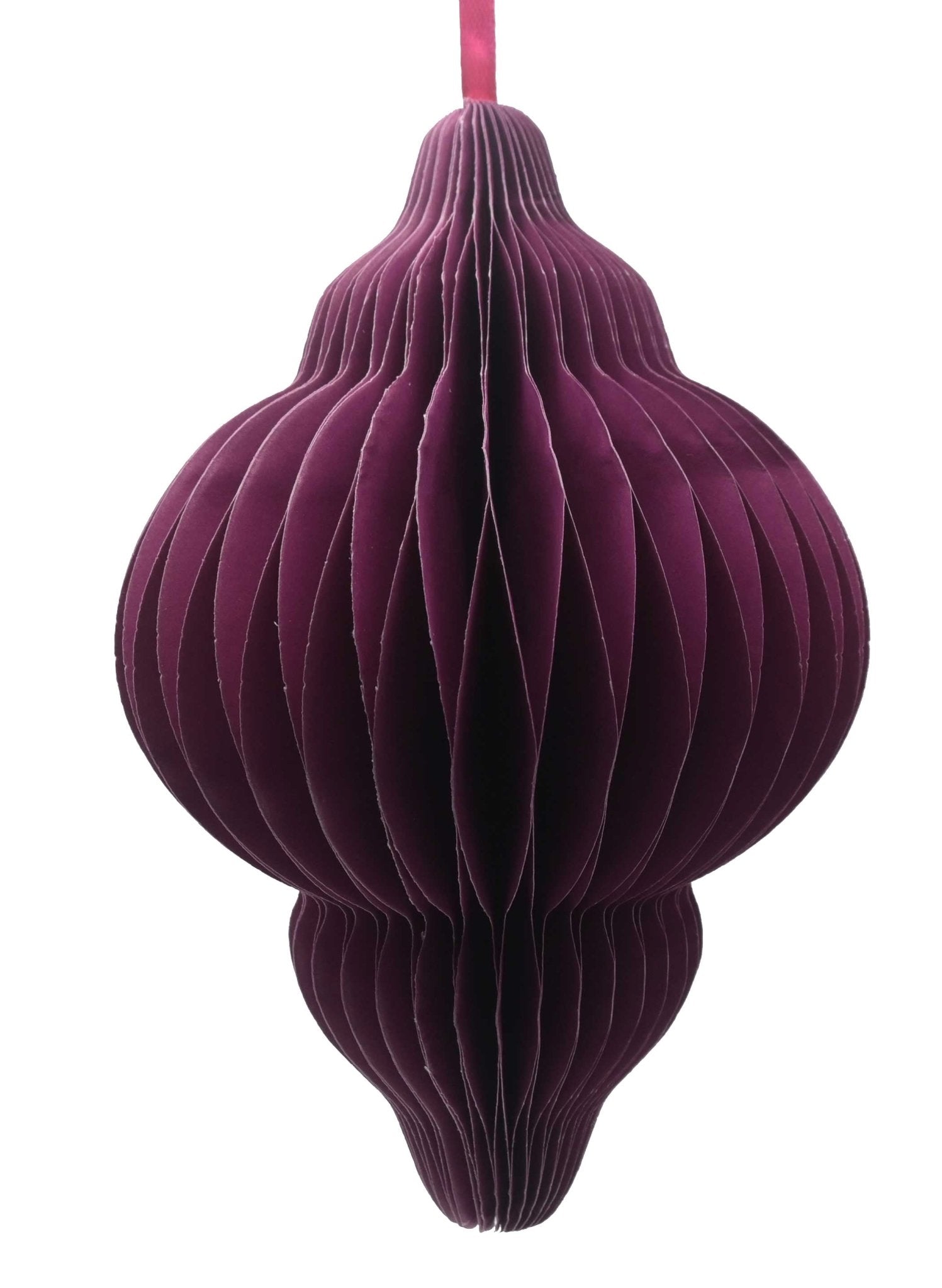 Paper Honeycomb Finial, Purple, 20cm