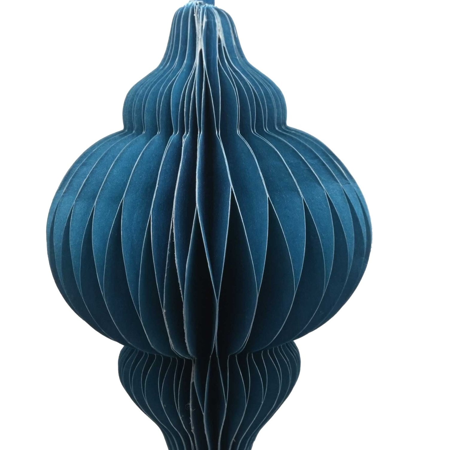 Paper Honeycomb Finial, Turquoise, 10cm