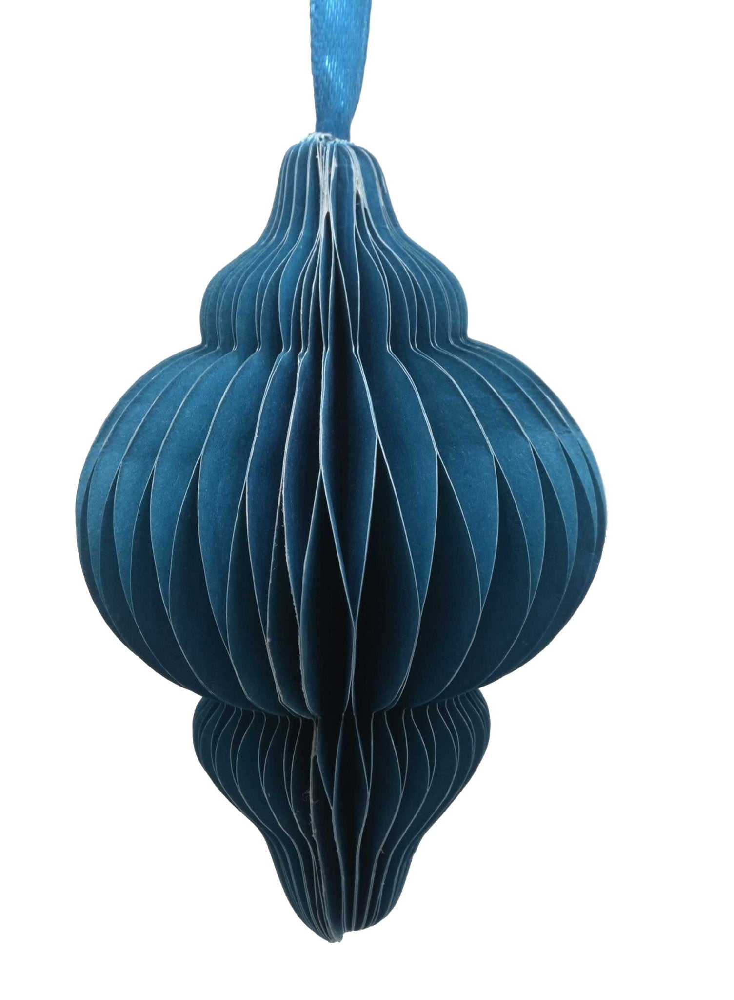 Paper Honeycomb Finial, Turquoise, 10cm