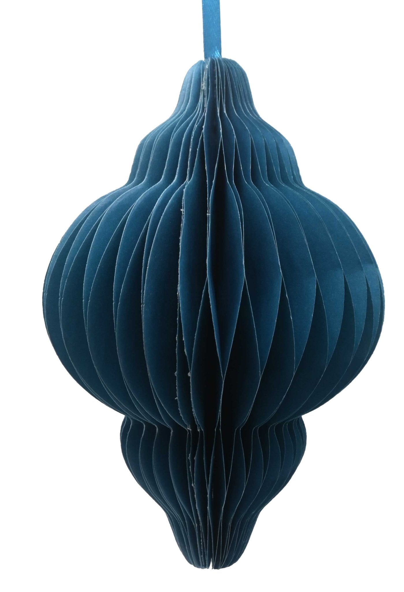 Paper Honeycomb Finial, Turquoise, 20cm